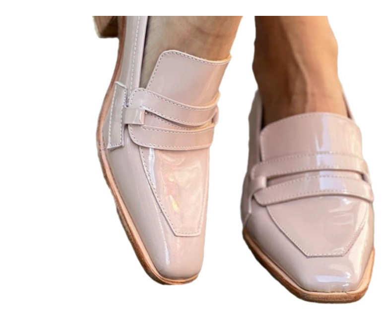 Fashion Square Toe Slip-on Paint Oversized Shoes Women foto 4