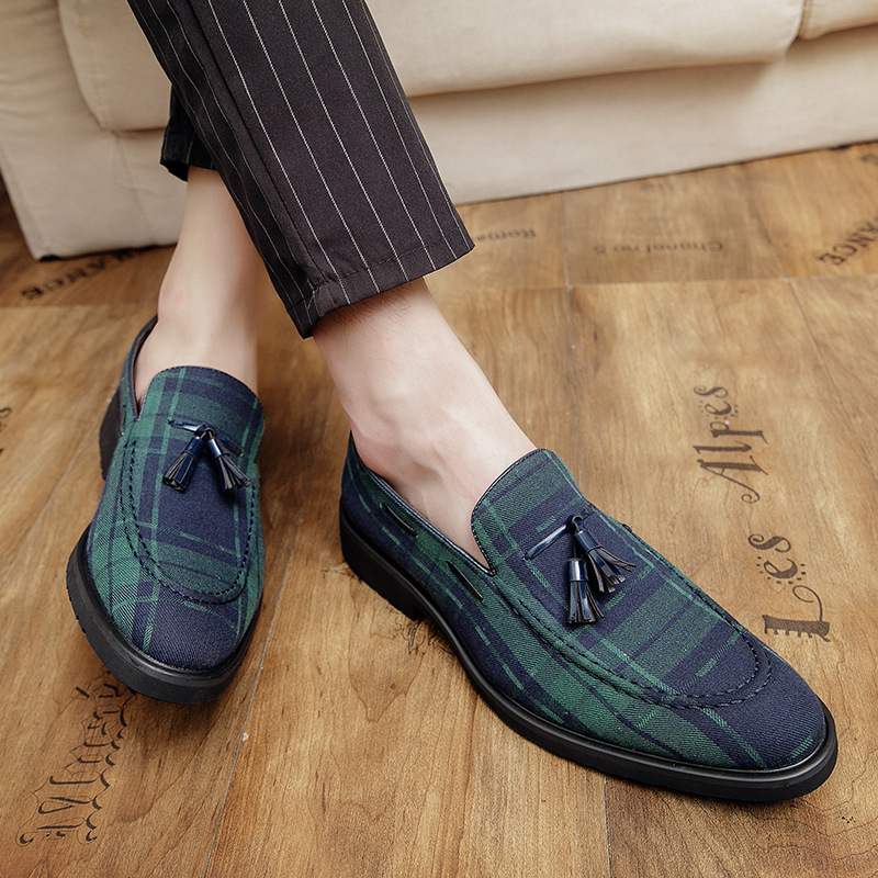 Men's Casual Tassel British Leather Shoes foto 4