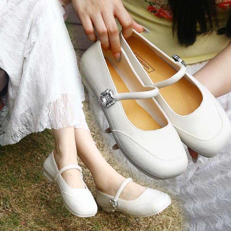 New-style Mary Jane Shoes With A Skirt Flat Evening Pumps foto 5