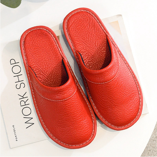 Flyover Shoes Men's Genuine Leather Home Slippers foto 3