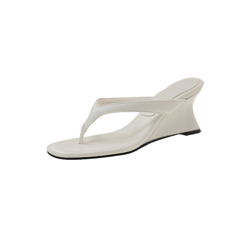 French Style Flip-Flops Fairy Shoes Summer Outdoor Wear Simple Flip-flops High Heel Sandals foto 3