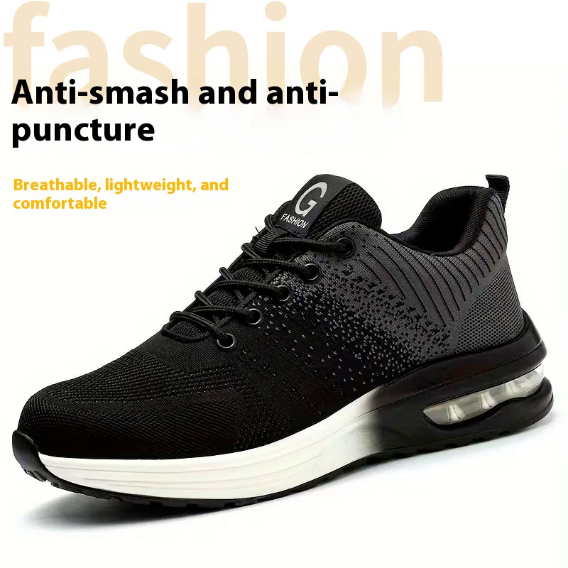 Anti-smashing And Anti-penetration Lightweight Fashion Sports Mesh Safety Shoes foto 4
