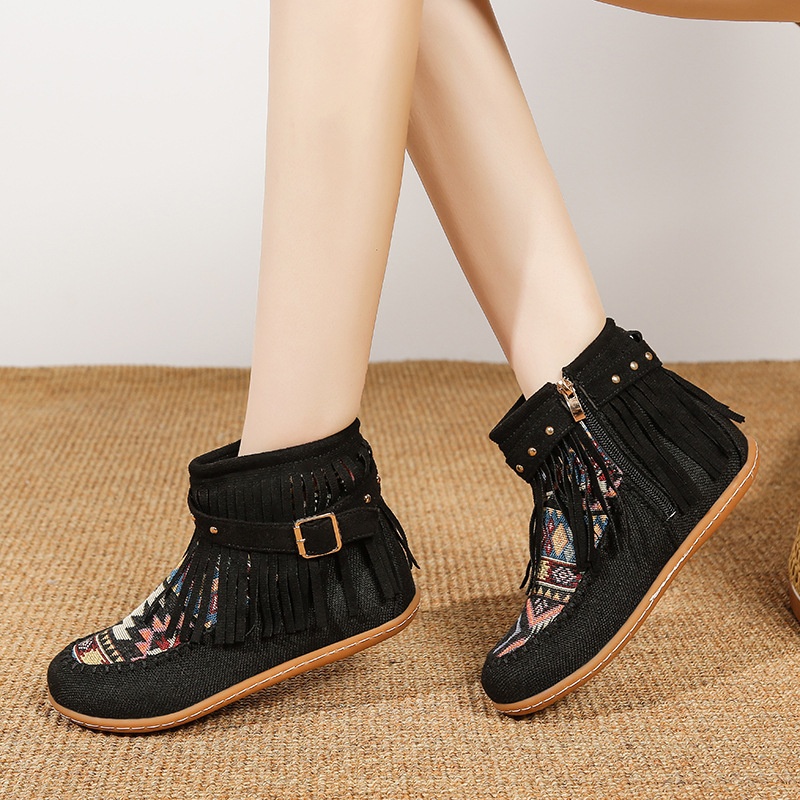 European And American-style Tassel-buckle Fashion Boots, Women's Dr Martens Boots foto 3