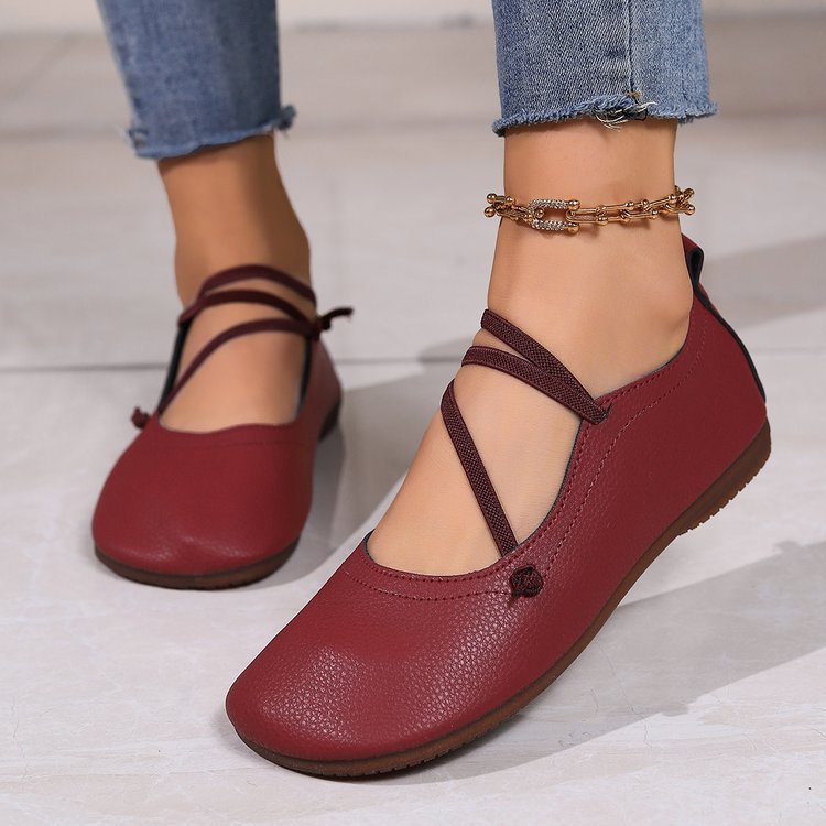 Little Leather Moms Flat Shoes Slip-on Loafers For Lazy Days foto 3