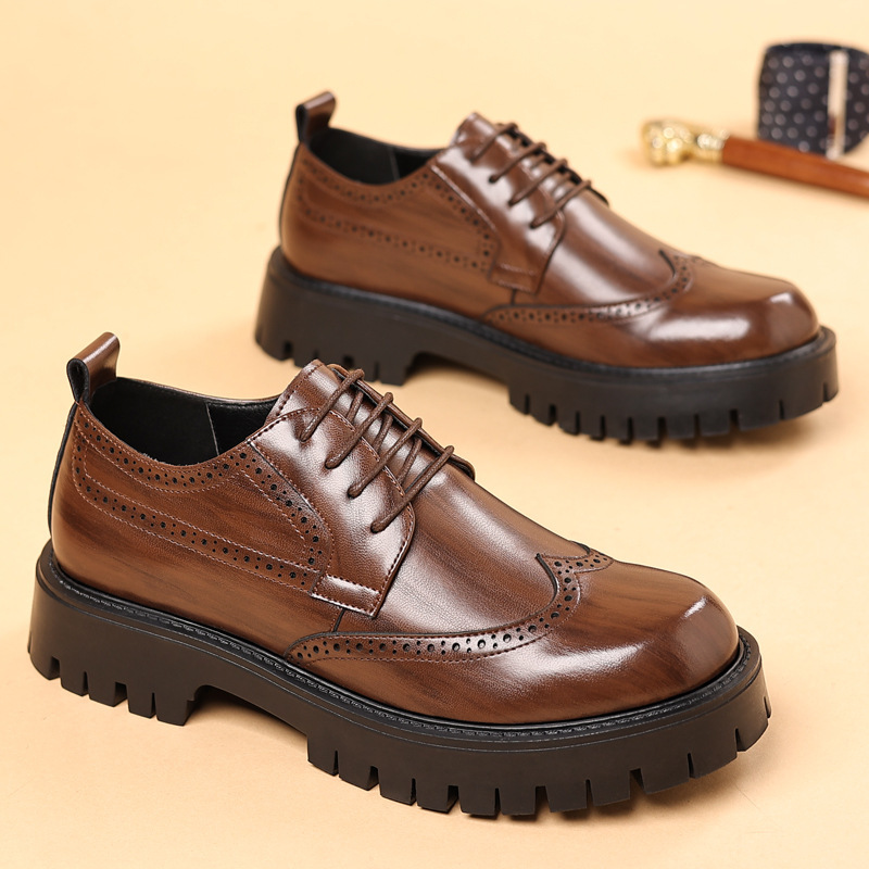 Autumn Mens Shoes Vintage Work Boots foto 5