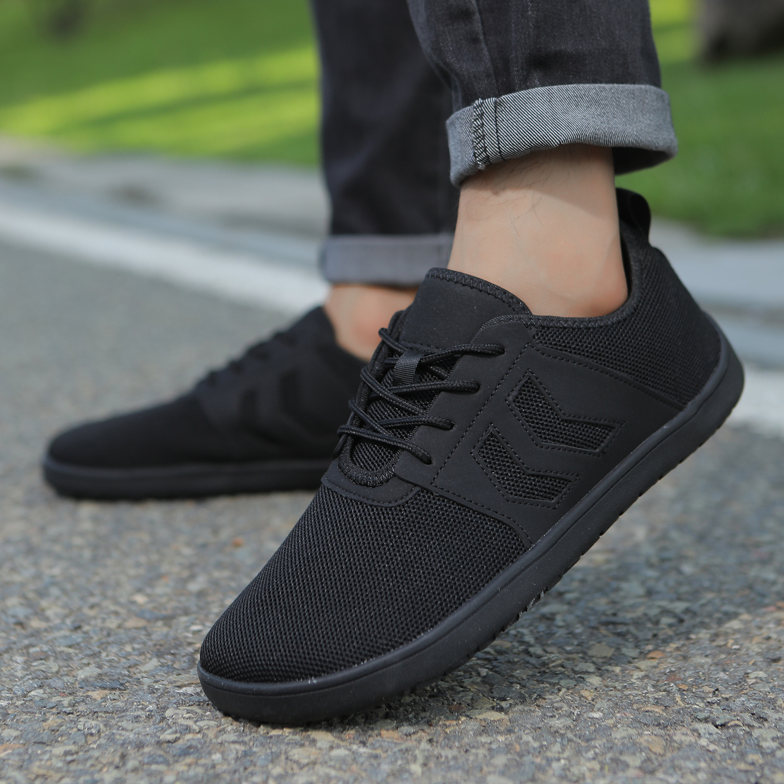 Wide Last Sports Outdoor Leisure Hiking Flying Woven Breathable Shoes foto 5