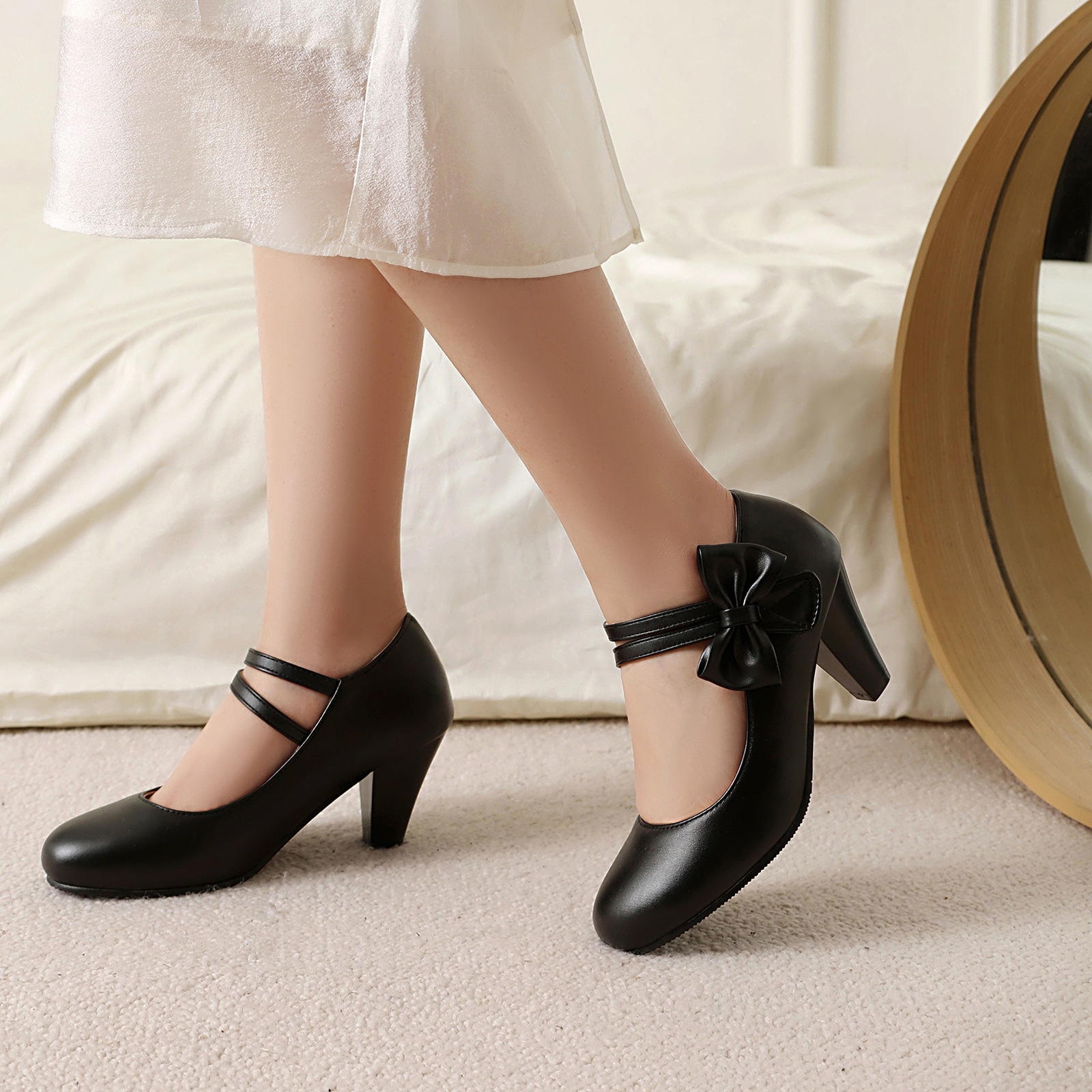 Bow-knot Maid Outfit High-heeled Pumps foto 2
