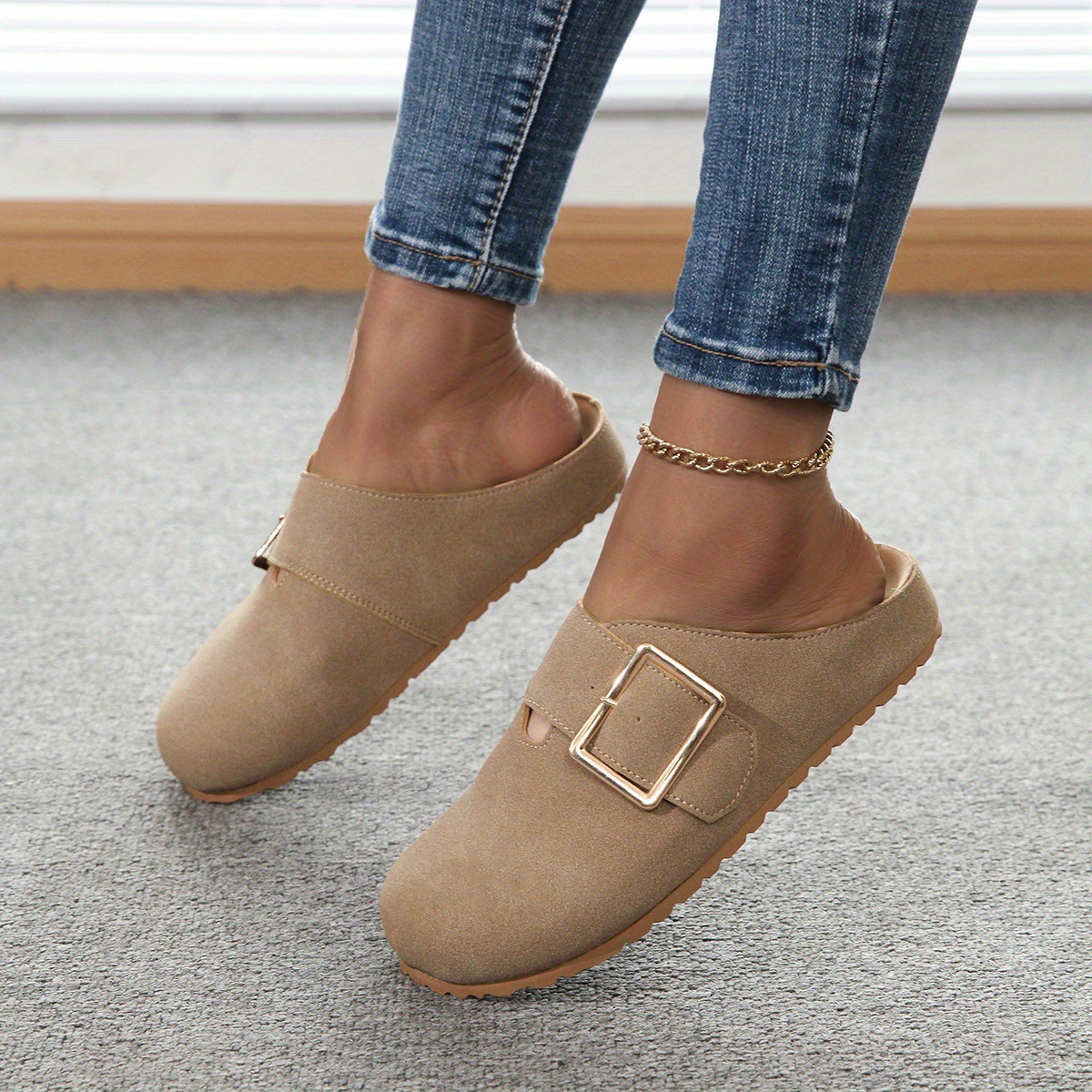 Women's Closed Toe Low Top Canvas Slippers foto 5