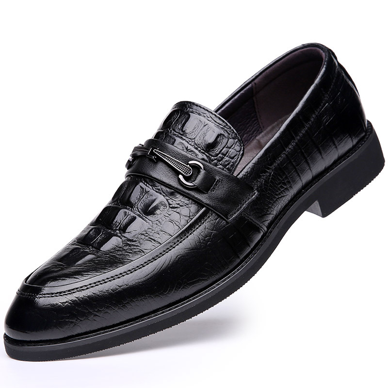 Men's Cowhide Korean-style Small Size 36 Shoes Men's Pointed Breathable Business Formal Wear Leather Shoes foto 2