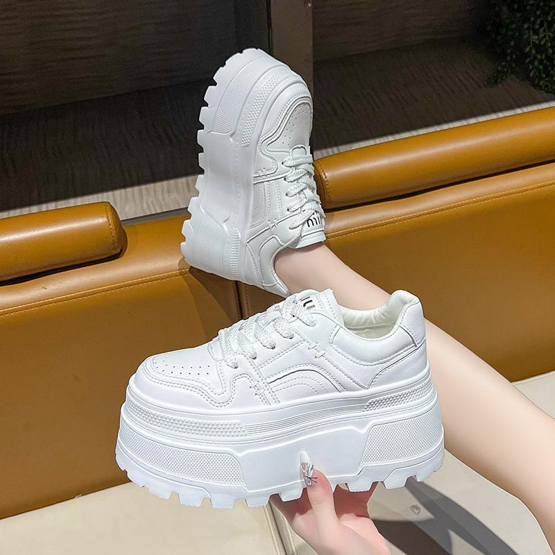 These Height-increasing Thick-soled White Sneakers Look Amazing With Skirts This Chunky Sneaker Is Lightweight Casual And Packed With A Sporty Vibe foto 4