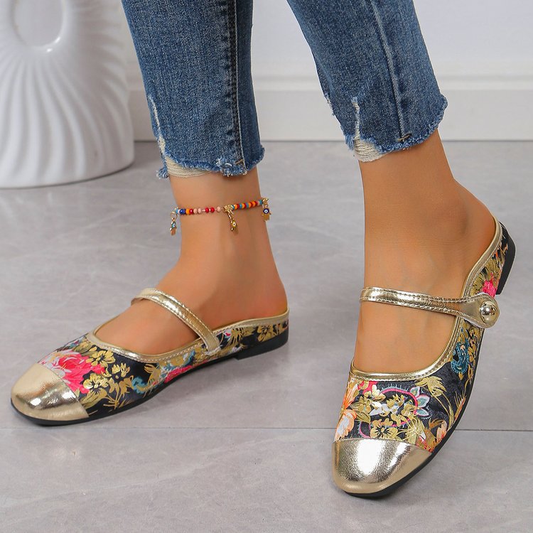 Womens Stylish Floral Slide Sandals For Summer foto 5