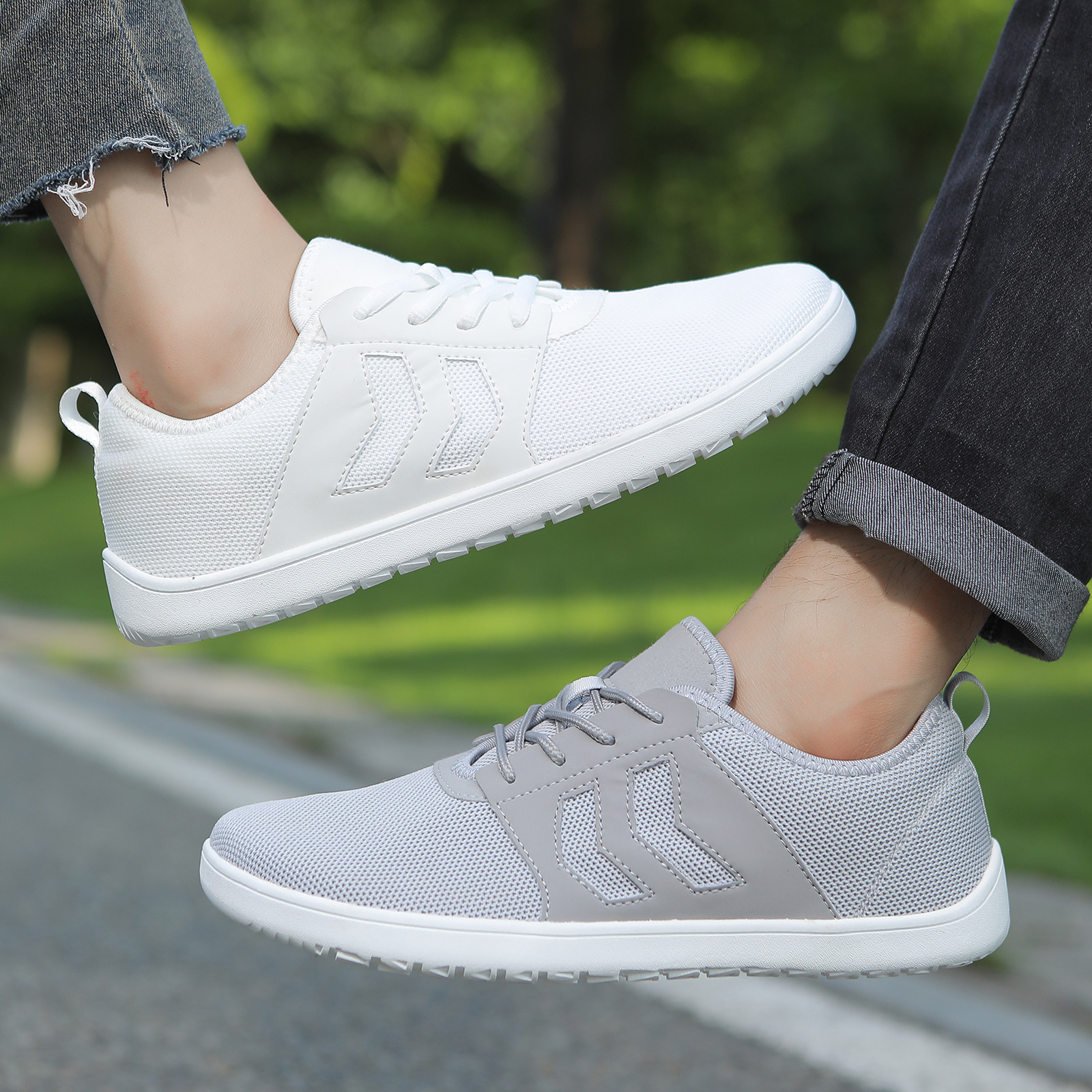 Wide Last Sports Outdoor Leisure Hiking Flying Woven Breathable Shoes foto 4