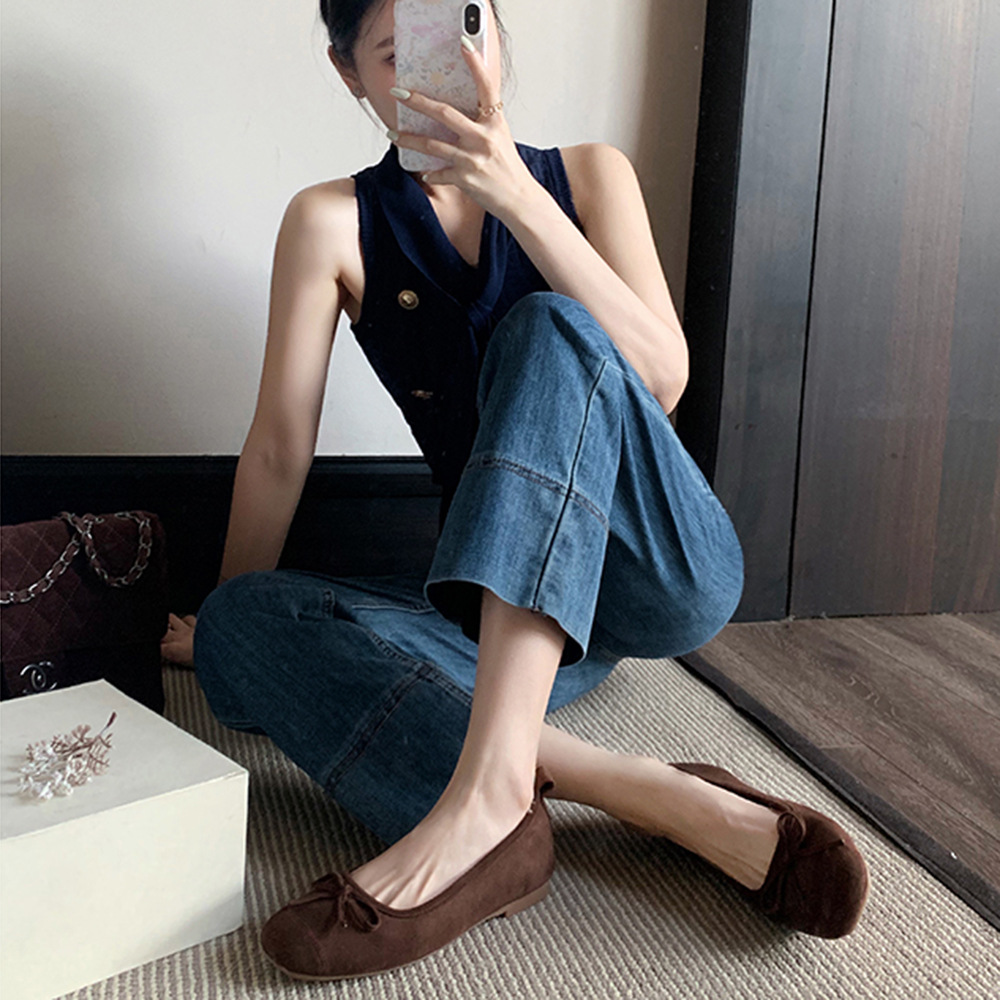 Women's Round-toe Ballet-style Bowknot Soft Surface Low-cut Flat Shoes foto 3