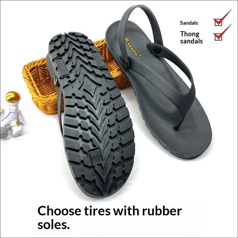 Thai Men's Sandals Tire-rubber Flip-flops foto 4