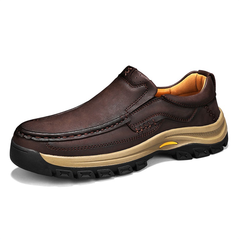 Men's Leather Shoes Thick-soled Outdoor Mountaineering foto 3