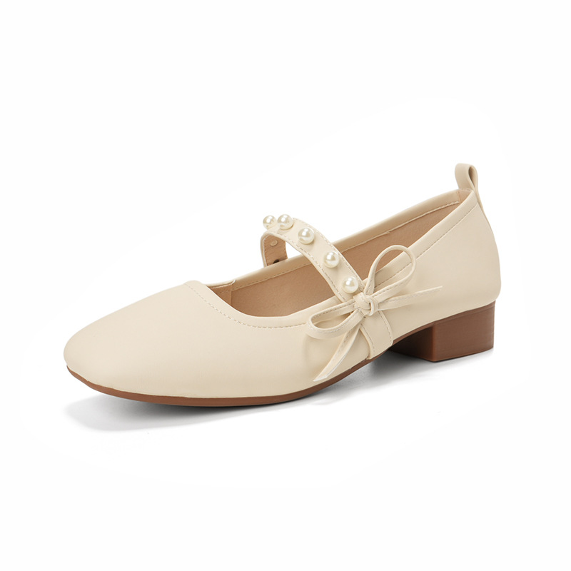 Multicolor Comfortable Low Heel Retro Easy Matching Soft Bottom Flats Autumn Chunky Heel foto 5
