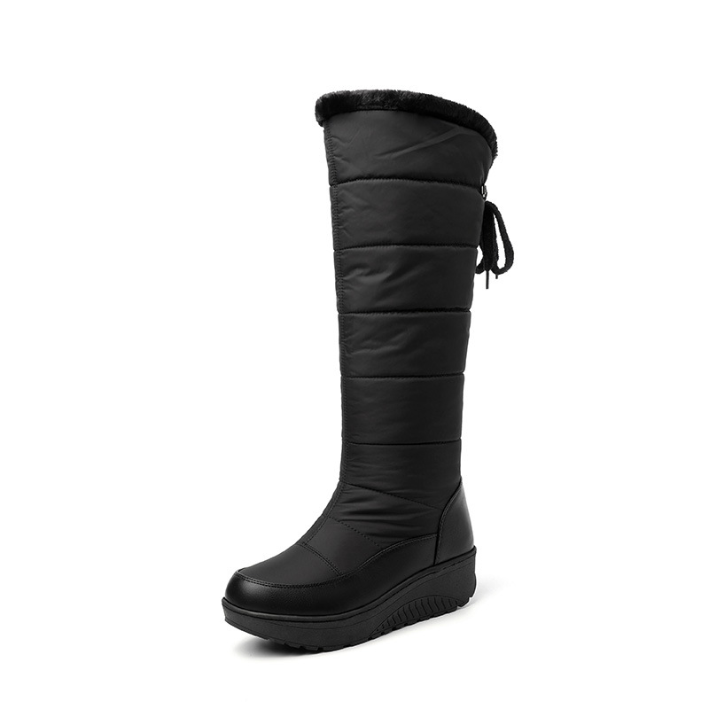 New Wedge-heel Casual Thick-fur High-top Snow Boots foto 5