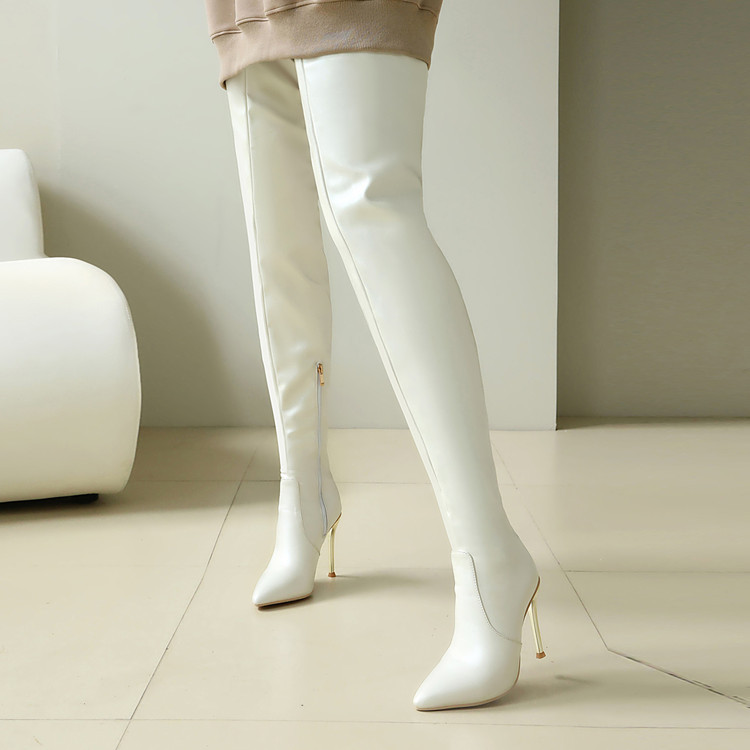 Sexy Slimming Pointed-toe Over-the-knee Boots With Stiletto Heels foto 3