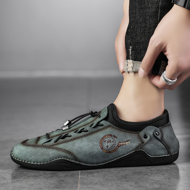 Men's Hand-stitched Casual Shoes Low-top Flats foto 5