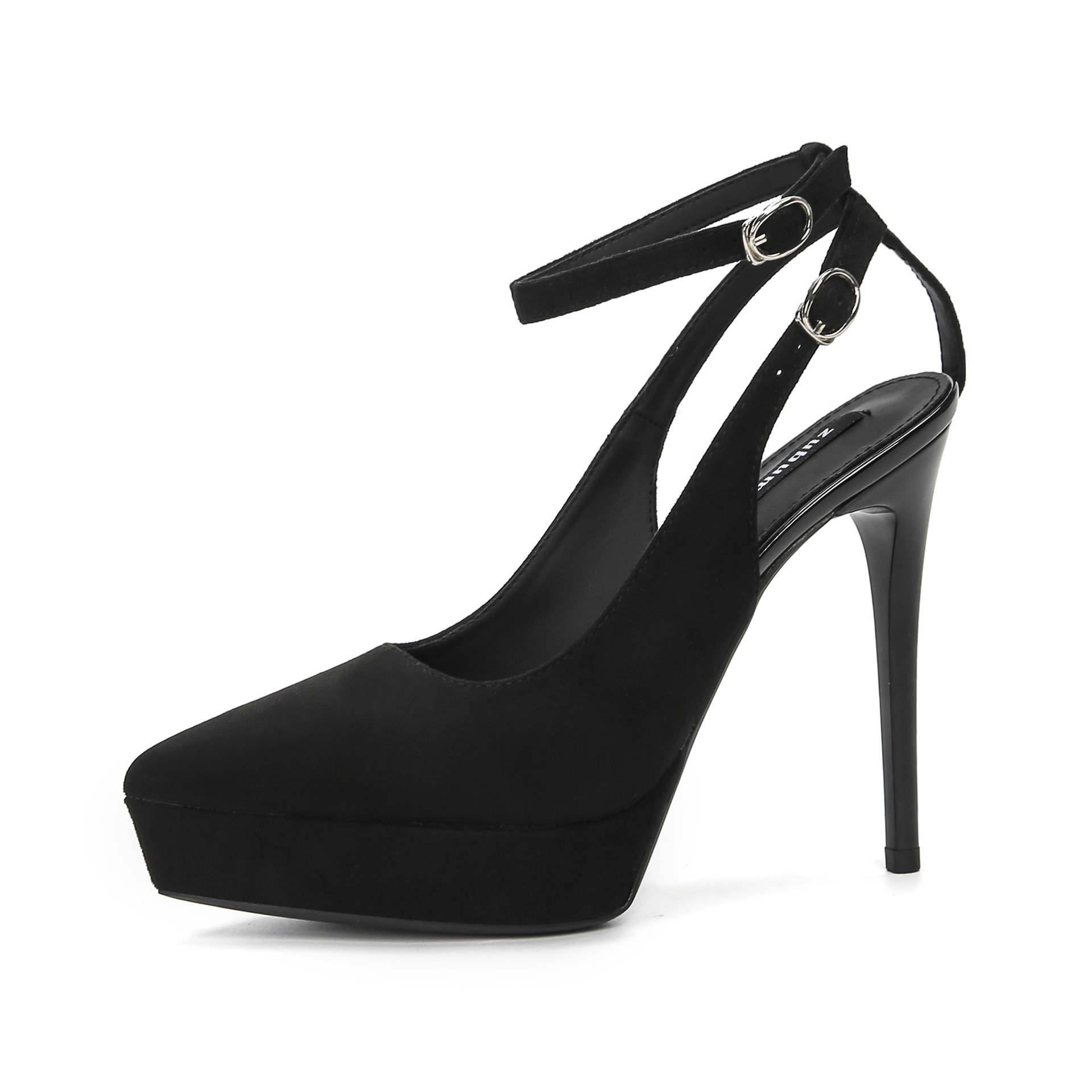 Waterproof Platform Suede Pointed Stiletto Heel High Heels foto 4