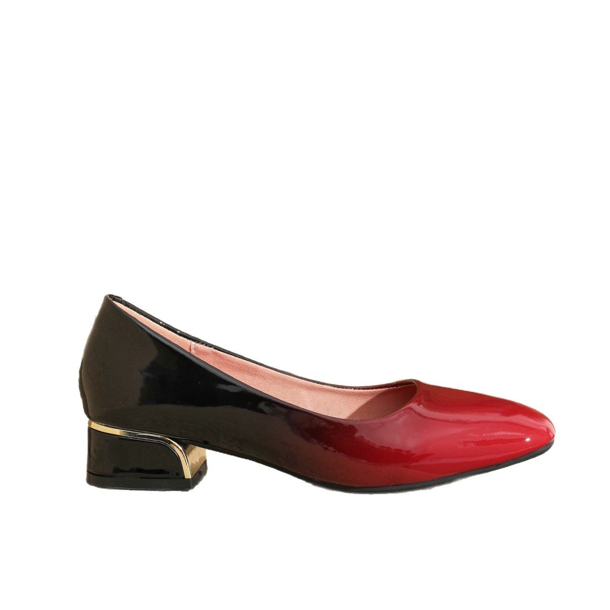 Women's Square Head Chunky Heel Soft Leather Comfortable High Heels foto 3