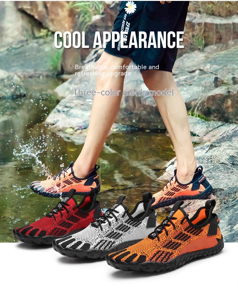 Men's Sports Leisure Mountaineering Shoes Hollow-out Fly Knit
