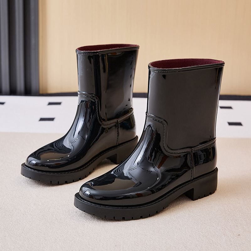 Women's Mid-High Tube Fashion Waterproof Shoes foto 3