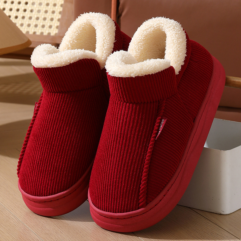 New Thickened Thermal Home Wear Indoor Ankle Wrap Cotton Shoes foto 3