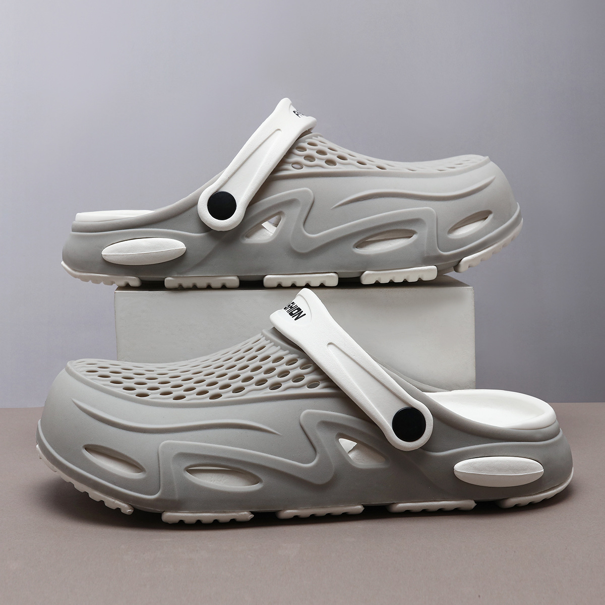 Men's Summer Closed Toe Non-slip Breathable Beach Slippers foto 5