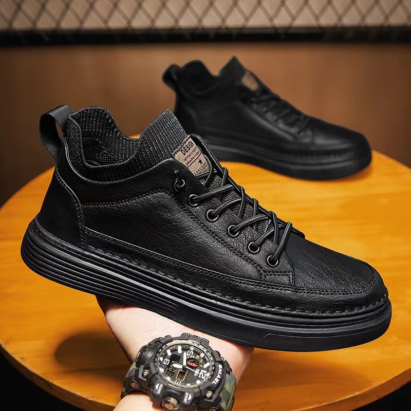 Men's Black Non-slip Wear-resistant And Lightweight Sneakers All-matching Sports foto 4