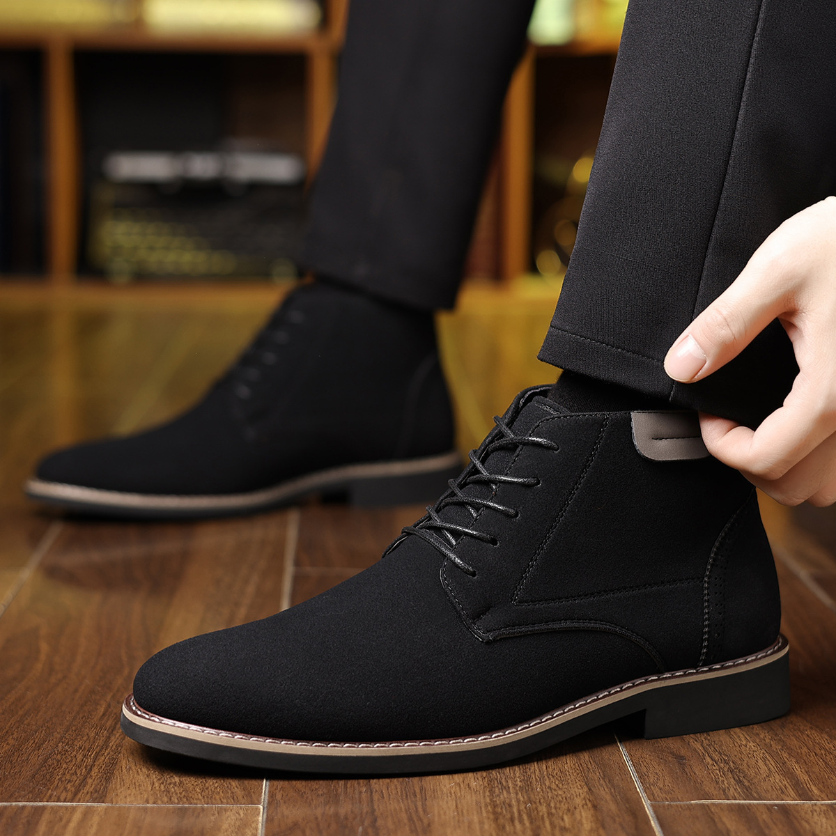Martin Boots Men's British Style High-top Leather Shoes