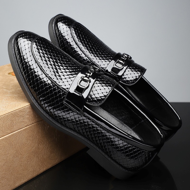 Minimalist British Style Mens Business Leather Shoes foto 3