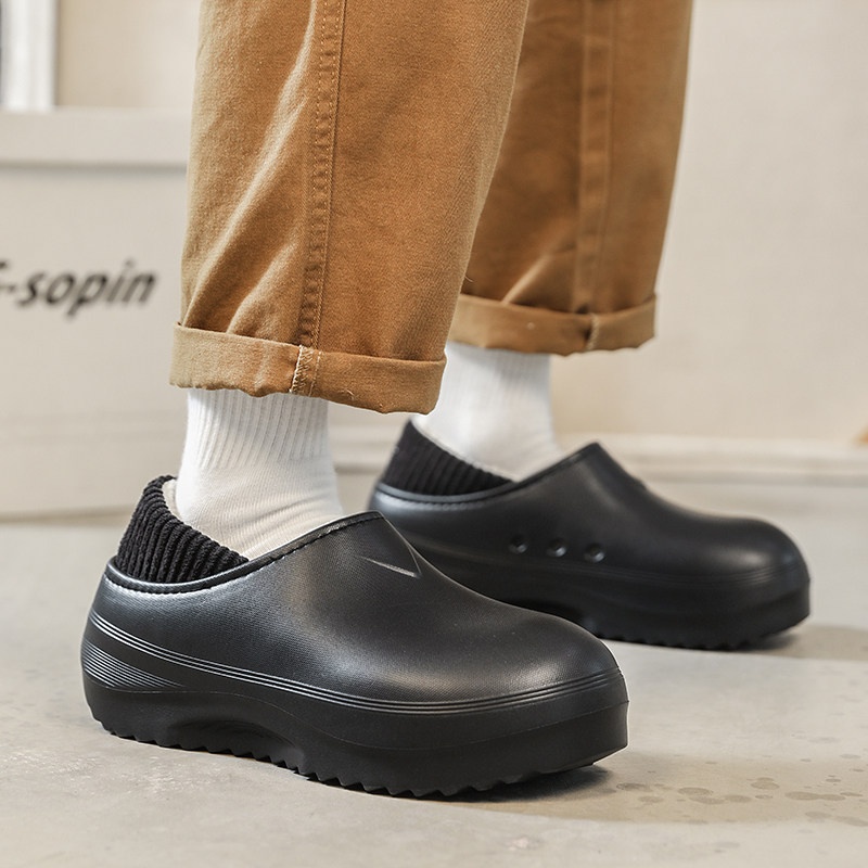 Mens Cotton Slippers For Winter Outdoor Wear foto 4