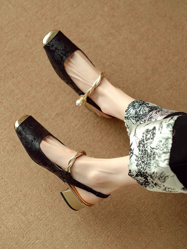 New Chinese Style Fairy Style Outer Wear Closed Toe Fashion Sandals For Women foto 5