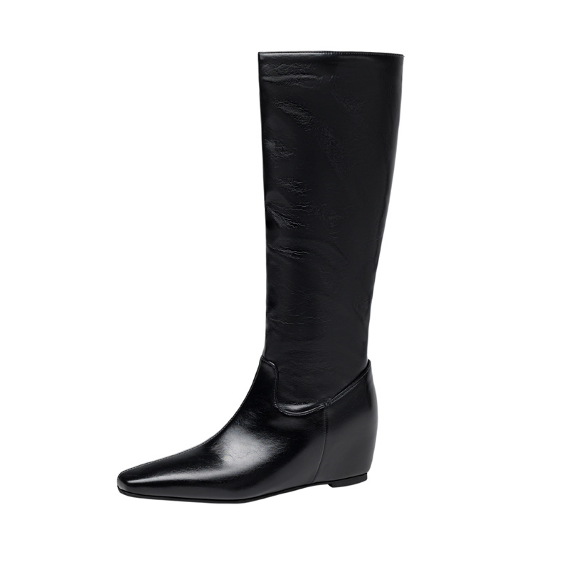 Womens Winter Wedge Heel Pointed-Toe Shoes foto 2