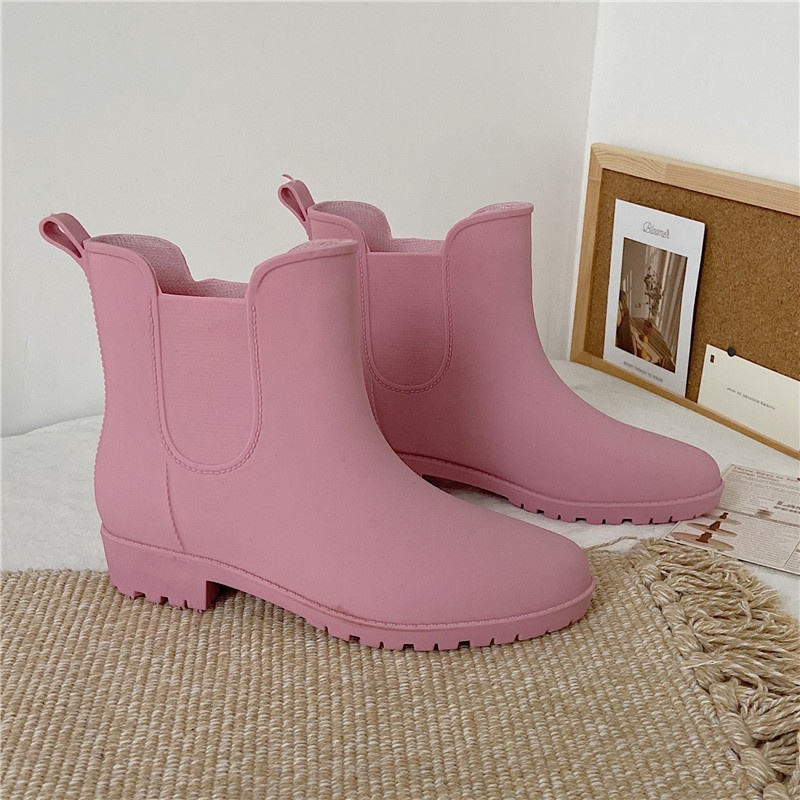 Women's Fashion Non-slip Short Casual Ding Rain Boots foto 2