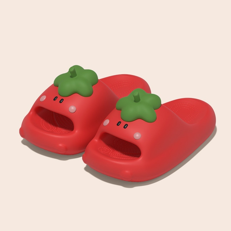Cute Cartoon Eggplant Slippers For Women Summer Style foto 4