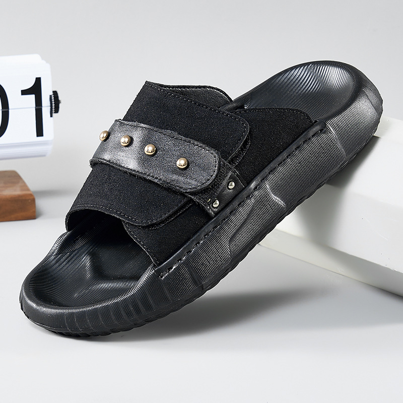 Men's New Velcro Slip-on Sandals Plus Size foto 3