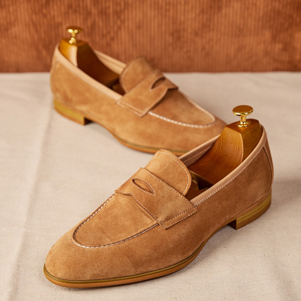 Slip-on Brown Suede Leather Shoes foto 5