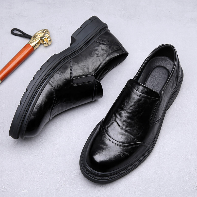 New Spring Leather Shoes Men's Breathable Leather All-matching foto 3