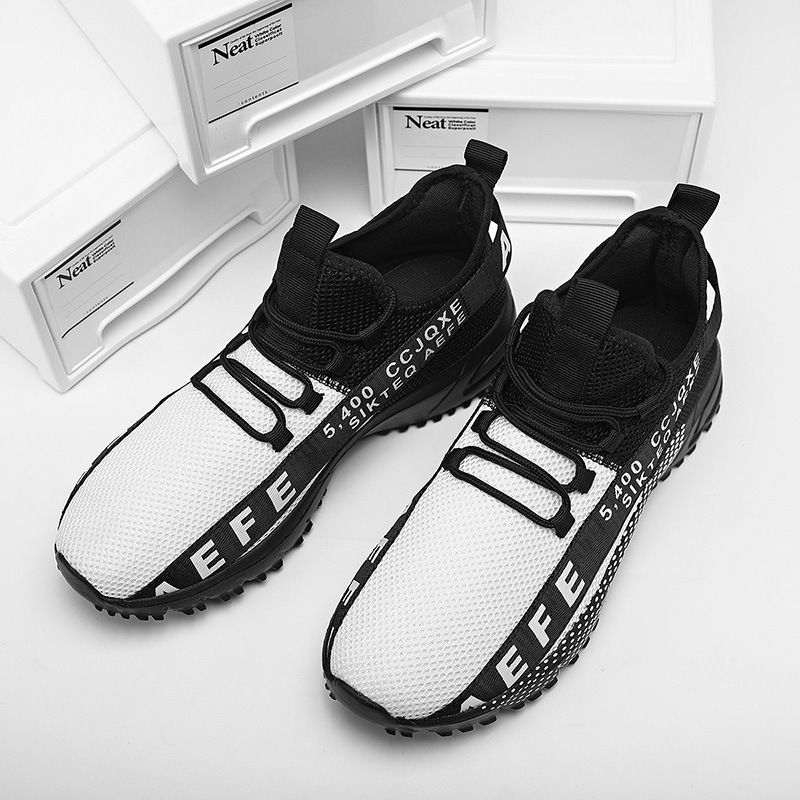 Comfortable Platform Slip-on Mesh Breathable Flyknit Shoes foto 3