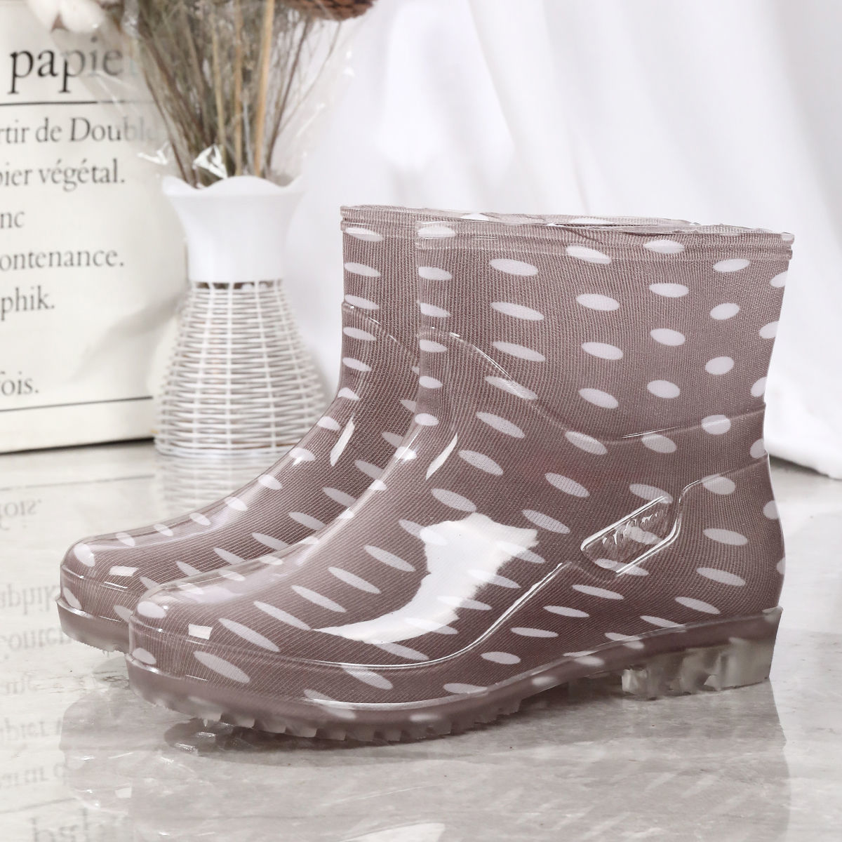 Four Seasons Fashion Rain Boots Women's Short Low-top Adult Waterproof Non-slip Water foto 4