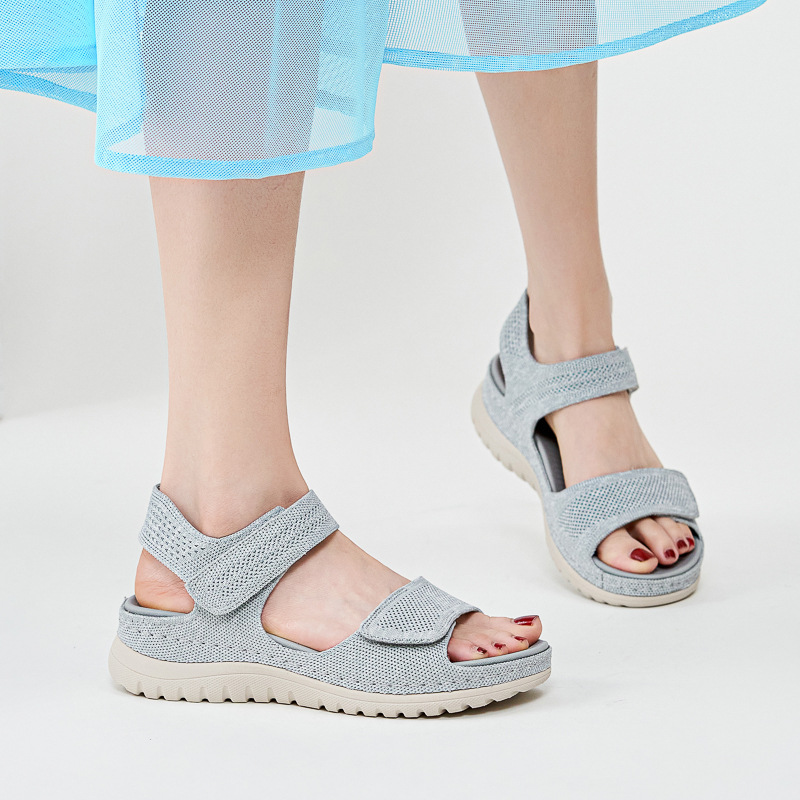 Velcro-cutout Thick-soled Women's Beach Sandals foto 4