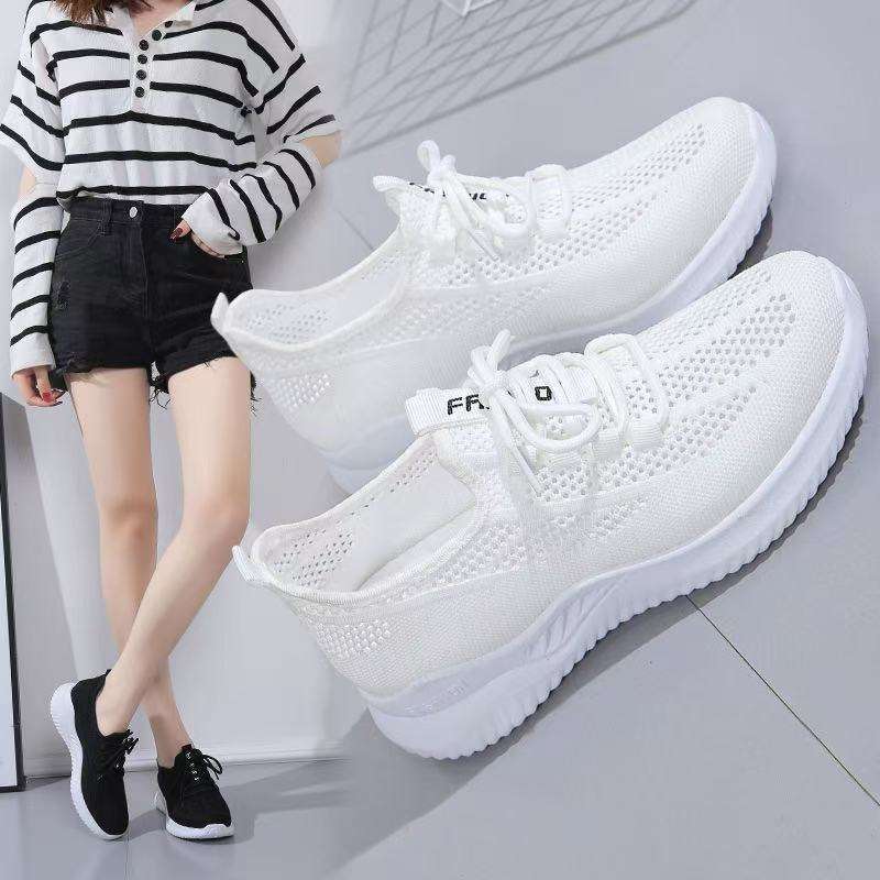 Flyknit Mesh Breathable Cushioned Soft-soled Athletic Shoes foto 2