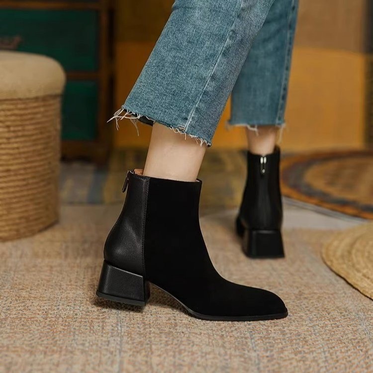 34 Suede Mid-heel Women's Martin Boots foto 3