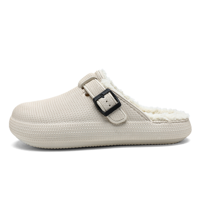 Autumn And Winter New Eva Soft Bottom Home Travel Fleece-lined Slippers foto 3