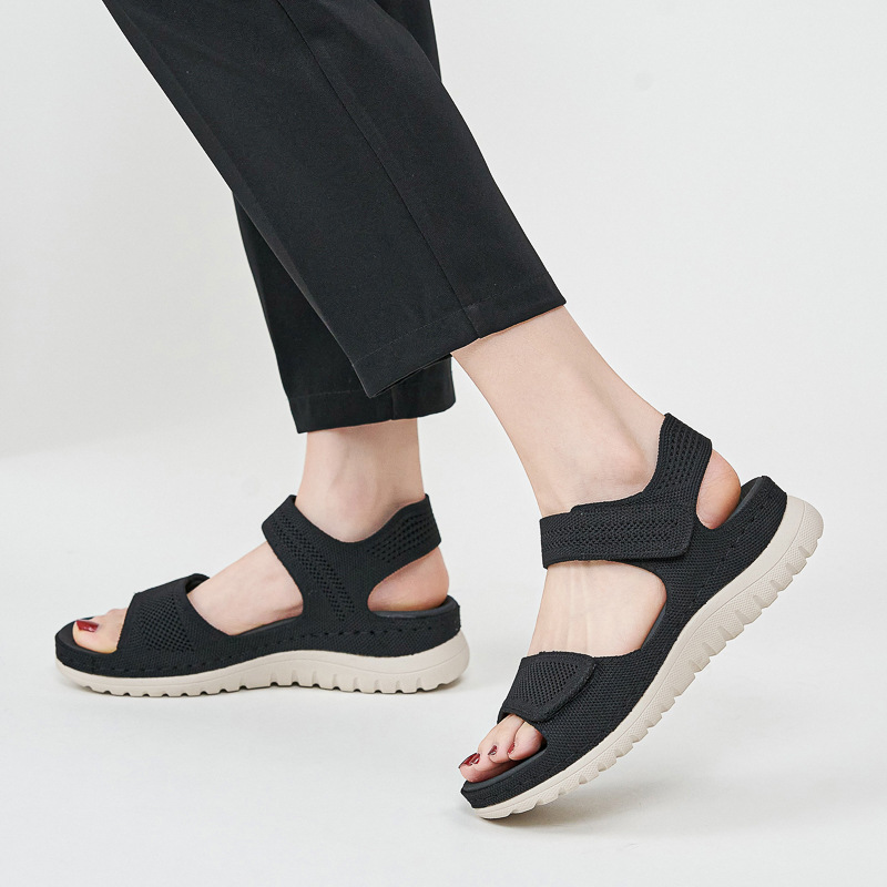Velcro-cutout Thick-soled Women's Beach Sandals foto 3