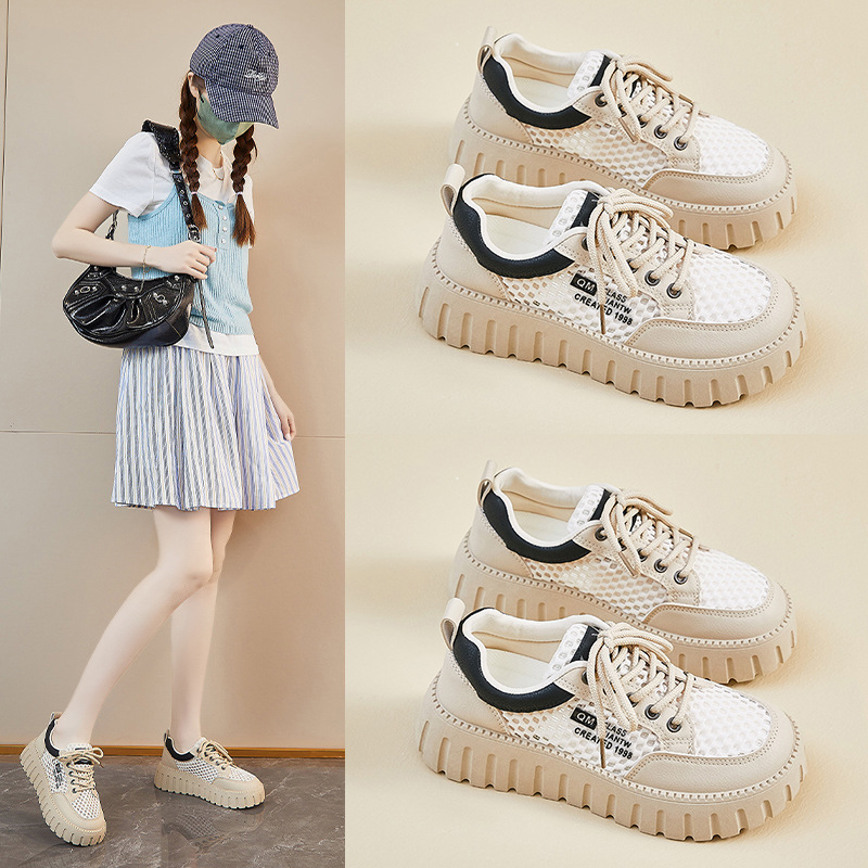 Womens Mesh Breathable Height-Boosting Sports Casual Shoes foto 3