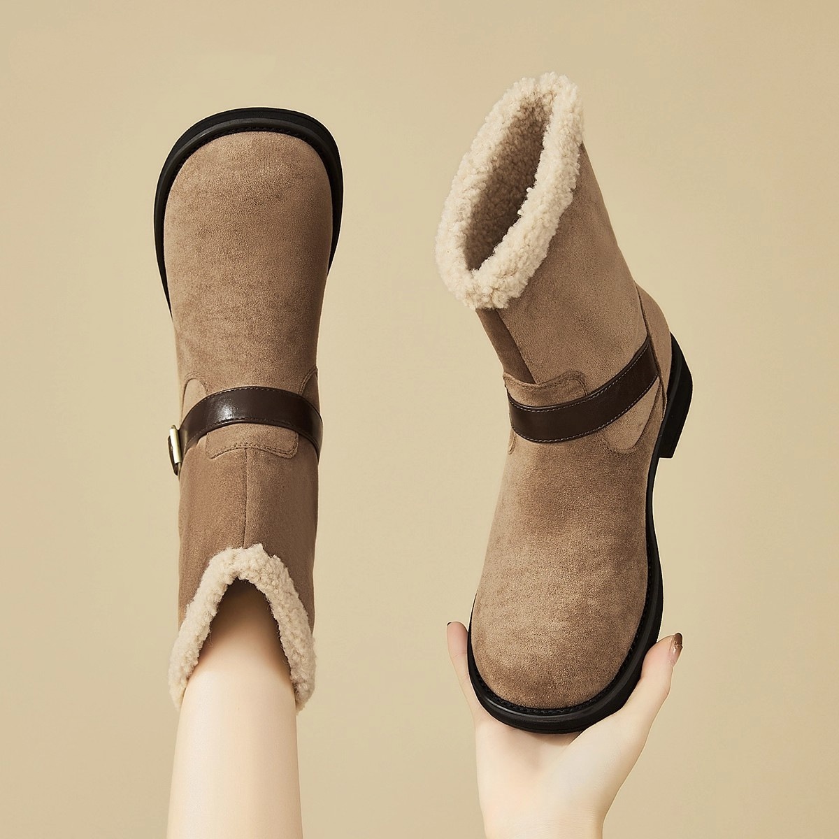 Autumn New Soft Suede Ankle Boots Slim Boots Fashion Versatile foto 2
