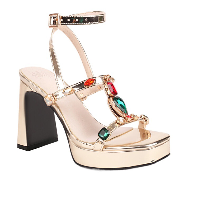 Shimmering Elegant High-heeled Womens Sandals foto 4